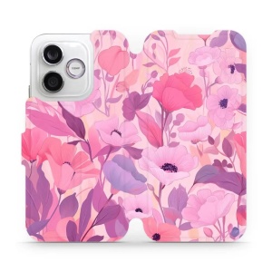 Flip pouzdro na mobil Honor 600 Lite - Mobiwear VP74S, růžové květy snů