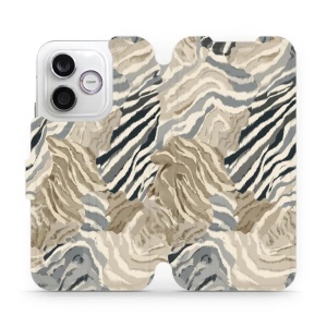 Flip pouzdro na mobil Honor 600 Lite - Mobiwear V168S, pruhovaná malba