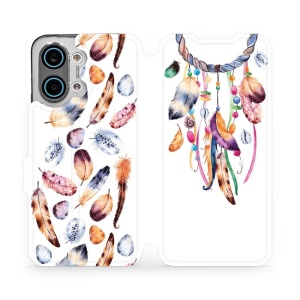 Flip pouzdro na mobil Xiaomi POCO X8 Pro Max - Mobiwear M003S, lapač a barevná pírka