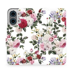 Flip pouzdro na mobil Xiaomi POCO X8 Pro Max - Mobiwear MD01S, růže na bílé