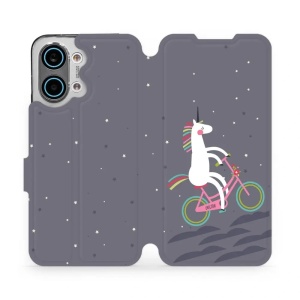 Flip pouzdro na mobil Xiaomi POCO X8 Pro Max - Mobiwear V024P, jednorožec na kole