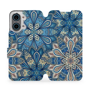 Flip pouzdro na mobil Xiaomi POCO X8 Pro Max - Mobiwear V108P, modré mandala květy