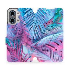 Flip pouzdro na mobil Xiaomi POCO X8 Pro Max - Mobiwear MG10S, fialové a modré listy