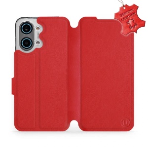 Kožené flip pouzdro na mobil Xiaomi POCO X8 Pro Max - Mobiwear - červené