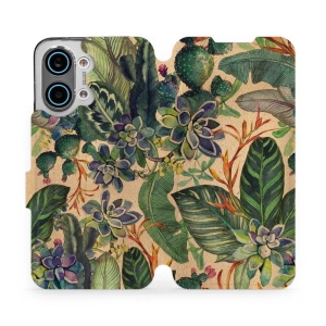 Flip pouzdro na mobil Xiaomi POCO X8 Pro Max - Mobiwear VP05S, sukulenty
