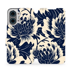 Flip pouzdro na mobil Xiaomi POCO X8 Pro Max - Mobiwear VA40S, modré a béžové květy