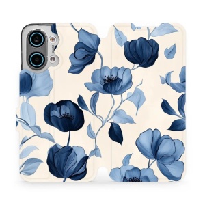 Flip pouzdro na mobil Xiaomi POCO X8 Pro Max - Mobiwear VP73S, modrá krása květů
