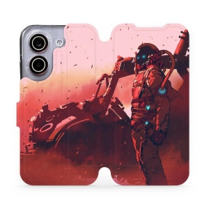 Flip pouzdro na mobil Xiaomi POCO X8 Pro - Mobiwear MA09S, průzkumník s červeným vozítkem