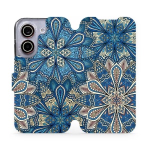 Flip pouzdro na mobil Xiaomi POCO X8 Pro - Mobiwear V108P, modré mandala květy