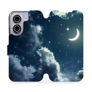Flip pouzdro na mobil Xiaomi POCO X8 Pro - Mobiwear V145P, noční obloha s měsícem