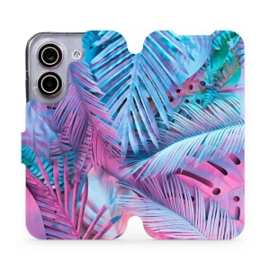 Flip pouzdro na mobil Xiaomi POCO X8 Pro - Mobiwear MG10S, fialové a modré listy