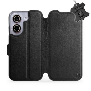 Kožené flip pouzdro na mobil Xiaomi POCO X8 Pro - Mobiwear - černé