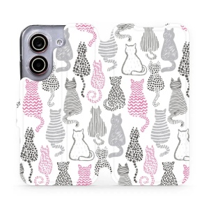 Flip pouzdro na mobil Xiaomi POCO X8 Pro - Mobiwear MX01S, kočičí zádíčka