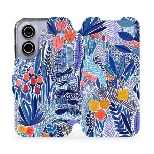 Flip pouzdro na mobil Xiaomi POCO X8 Pro - Mobiwear MP03P, modrá květena
