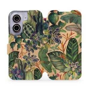 Flip pouzdro na mobil Xiaomi POCO X8 Pro - Mobiwear VP05S, sukulenty