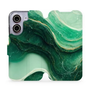 Flip pouzdro na mobil Xiaomi POCO X8 Pro - Mobiwear VP38S, zelený mramor