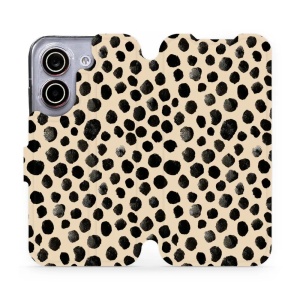 Flip pouzdro na mobil Xiaomi POCO X8 Pro - Mobiwear VA50S, černé puntíky