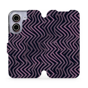 Flip pouzdro na mobil Xiaomi POCO X8 Pro - Mobiwear VA55S, fialové klikyháky