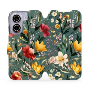 Flip pouzdro na mobil Xiaomi POCO X8 Pro - Mobiwear VP71S, na zelené louce
