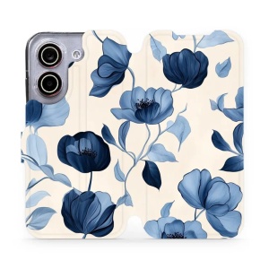 Flip pouzdro na mobil Xiaomi POCO X8 Pro - Mobiwear VP73S, modrá krása květů