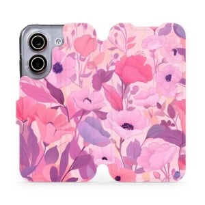 Flip pouzdro na mobil Xiaomi POCO X8 Pro - Mobiwear VP74S, růžové květy snů