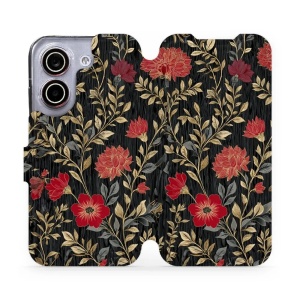 Flip pouzdro na mobil Xiaomi POCO X8 Pro - Mobiwear V172S, červená kvítka