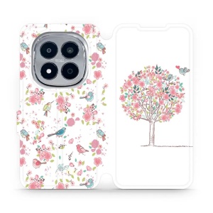 Flip pouzdro na mobil Xiaomi Redmi Note 15 Pro 4G - Mobiwear M120S, strom a ptáčci