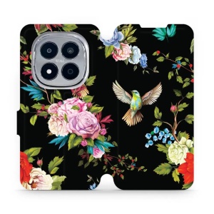 Flip pouzdro na mobil Xiaomi Redmi Note 15 Pro 4G - Mobiwear VD09S, ptáčci a květy