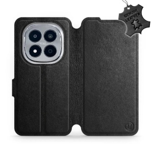 Kožené flip pouzdro na mobil Xiaomi Redmi Note 15 Pro 4G - Mobiwear - černé