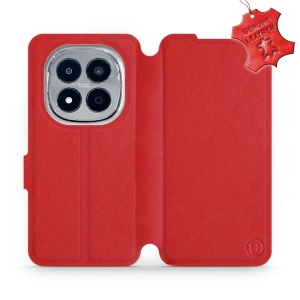 Kožené flip pouzdro na mobil Xiaomi Redmi Note 15 Pro 4G - Mobiwear - červené