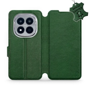 Kožené flip pouzdro na mobil Xiaomi Redmi Note 15 Pro 4G - Mobiwear - zelené 