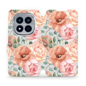 Flip pouzdro na mobil Xiaomi Redmi Note 15 Pro 4G - Mobiwear MP02S, pastelové květy
