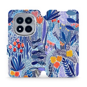 Flip pouzdro na mobil Xiaomi Redmi Note 15 Pro 4G - Mobiwear MP03P, modrá květena