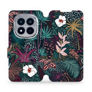 Flip pouzdro na mobil Xiaomi Redmi Note 15 Pro 4G - Mobiwear VP13S, temná flóra