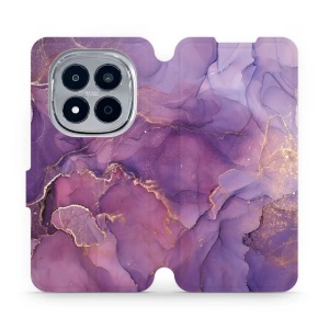 Flip pouzdro Mobiwear na Xiaomi Redmi Note 15 Pro 4G, motiv fialový mramor