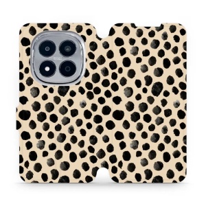 Flip pouzdro na mobil Xiaomi Redmi Note 15 Pro 4G - Mobiwear VA50S, černé puntíky