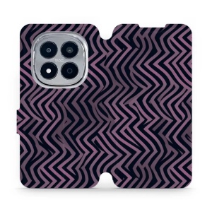 Flip pouzdro na mobil Xiaomi Redmi Note 15 Pro 4G - Mobiwear VA55S, fialové klikyháky