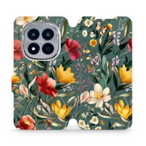 Flip pouzdro na mobil Xiaomi Redmi Note 15 Pro 4G - Mobiwear VP71S, na zelené louce
