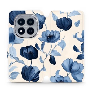 Flip pouzdro na mobil Xiaomi Redmi Note 15 Pro 4G - Mobiwear VP73S, modrá krása květů