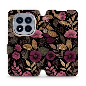 Flip pouzdro na mobil Xiaomi Redmi Note 15 Pro 4G - Mobiwear V170S, fialová kvítka