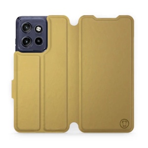 Flip pouzdro na mobil Motorola Edge 60 Neo - Mobiwear zlatavé a šedé