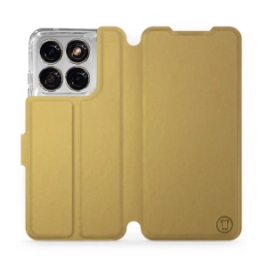 Flip pouzdro na mobil Motorola Edge 70 Fusion - Mobiwear zlatavé a šedé