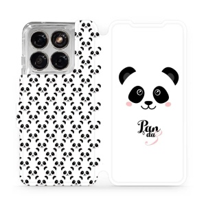 Flip pouzdro na mobil Motorola Edge 70 Fusion - Mobiwear M030P, panda Amálka