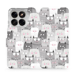 Flip pouzdro na mobil Motorola Edge 70 Fusion - Mobiwear M099P, kočičky