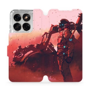 Flip pouzdro na mobil Motorola Edge 70 Fusion - Mobiwear MA09S, průzkumník s červeným vozítkem