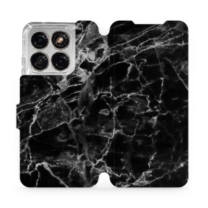 Flip pouzdro na mobil Motorola Edge 70 Fusion - Mobiwear V056P, černý mramor