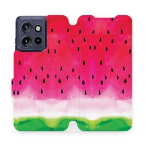 Flip pouzdro na mobil Motorola Edge 60 Neo - Mobiwear V086S, melounek