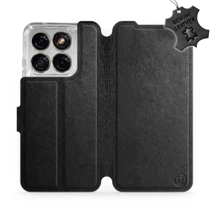 Kožené flip pouzdro na mobil Motorola Edge 70 Fusion - Mobiwear - černé