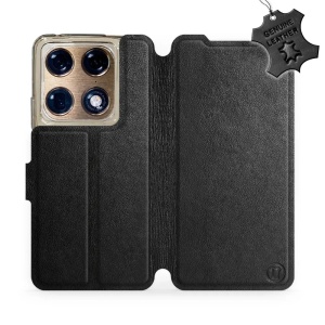 Kožené flip pouzdro na mobil Motorola Signature 5G - Mobiwear - černé