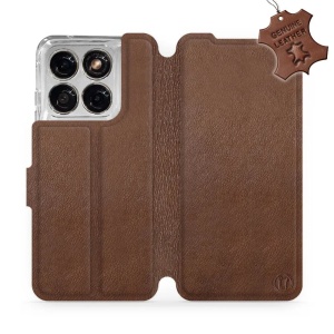 Kožené flip pouzdro na mobil Motorola Edge 70 Fusion - Mobiwear - hnědé